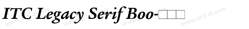 ITC Legacy Serif Boo字体转换